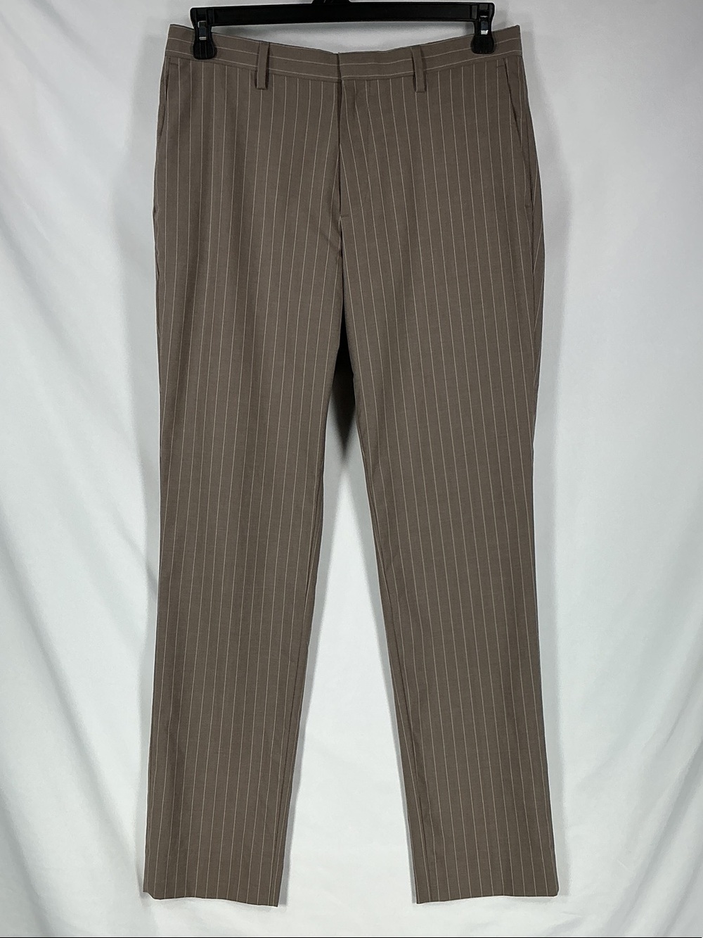 Banana Republic Taupe Brown Pinstripe Slim Straight Men's Dress Pants 31x32